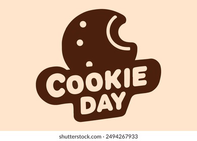 Celebrate International Cookie Day with this delightful logo vector illustration design. Perfect for branding, marketing materials, and festive promotions. High-quality, fun, and colorful design.