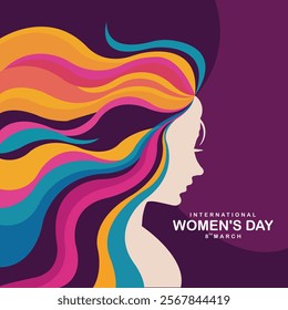 Celebrate International Women’s Day with a bold, vibrant banner featuring 'Embrace Equity,' 8 March. Stylish typography and empowering design highlight #EmbraceEquity. Perfect for Women's Day events