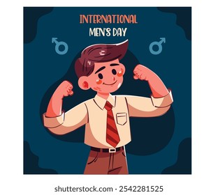 Celebrate International Men’s Day with this vibrant vector illustration, designed to honor and appreciate the contributions of men worldwide