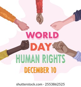 Celebrate International Human Rights Day with a vibrant and impactful design template! Highlight themes of equality, freedom, and justice. Perfect for events, social campaigns, and awareness posts.