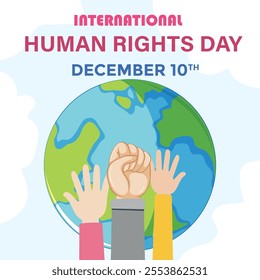 Celebrate International Human Rights Day with a vibrant and impactful design template! Highlight themes of equality, freedom, and justice. Perfect for events, social campaigns, and awareness posts.