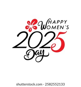 celebrate international women's day 2025 with this elegant greeting card text design. perfect for digital and print use, featuring stylish typography for heartfelt messages.
