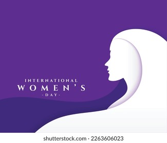 celebrate international women's day event with paper style lady face vector