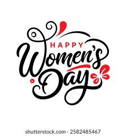 celebrate international women's day with this stylish happy women's day text vector, perfect for t-shirt designs, digital prints, and custom apparel. editable and ready to use.
