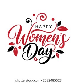 celebrate international women's day with this stylish happy women's day text vector, perfect for t-shirt designs, digital prints, and custom apparel. editable and ready to use.
