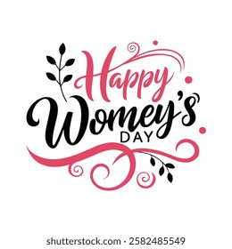 celebrate international women's day with this stylish happy women's day text vector, perfect for t-shirt designs, digital prints, and custom apparel. editable and ready to use.
