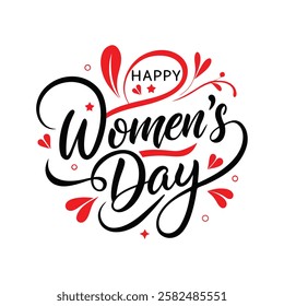 celebrate international women's day with this stylish happy women's day text vector, perfect for t-shirt designs, digital prints, and custom apparel. editable and ready to use.
