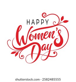 celebrate international women's day with this stylish happy women's day text vector, perfect for t-shirt designs, digital prints, and custom apparel. editable and ready to use.
