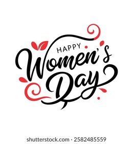 celebrate international women's day with this stylish happy women's day text vector, perfect for t-shirt designs, digital prints, and custom apparel. editable and ready to use.
