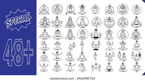 Celebrate International Yoga Day: Unity in Tranquility. Experience the harmony of diverse individuals practicing yoga in serene settings, emphasizing peace, wellness, and a global connection.