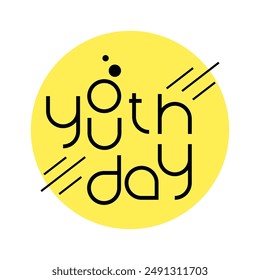 Celebrate International Youth Day with this vibrant and dynamic logotype typography, capturing the spirit and energy of youth in a modern, engaging design. Perfect for promotions and events.