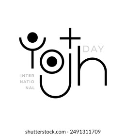 Celebrate International Youth Day with this vibrant and dynamic logotype typography, capturing the spirit and energy of youth in a modern, engaging design. Perfect for promotions and events.