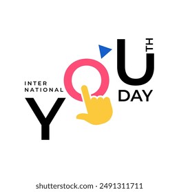 Celebrate International Youth Day with this vibrant and dynamic logotype typography, capturing the spirit and energy of youth in a modern, engaging design. Perfect for promotions and events.