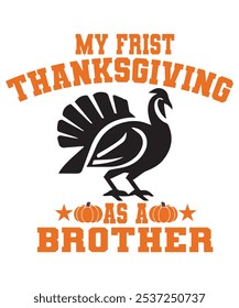 Celebrate the joy of becoming a big brother this Thanksgiving with this adorable t-shirt! Perfect for siblings welcoming a new family member, this design captures the spirit of gratitude and family lo