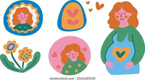 Celebrate the joy and love of motherhood with this adorable sticker set. Featuring soft colors, sweet illustrations, and heartfelt quotes, it's perfect for new or experienced moms alike.