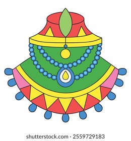 Celebrate the joyous Indian festival of Holi with vibrant graphic elements designed on a white background