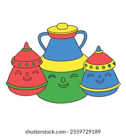 Celebrate the joyous Indian festival of Holi with vibrant graphic elements designed on a white background