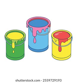 Celebrate the joyous Indian festival of Holi with vibrant graphic elements designed on a white background