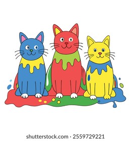 Celebrate the joyous Indian festival of Holi with vibrant graphic elements designed on a white background