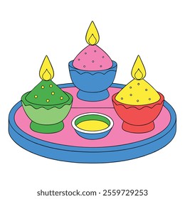 Celebrate the joyous Indian festival of Holi with vibrant graphic elements designed on a white background