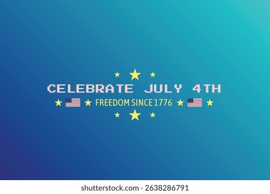 Celebrate July 4th Freedom Since 1776 Retro Poster