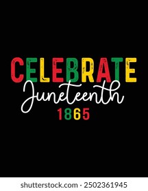 Celebrate Juneteenth 1865 T-Shirt Design