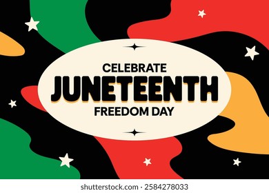 Celebrate Juneteenth Poster Horizontal Banner 