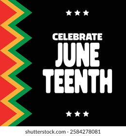 Celebrate Juneteenth Poster Square Banner