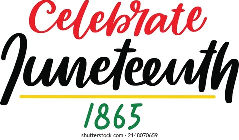 Celebrate Juneteenth Quotes. Juneteenth Lettering Quotes For Printable Poster, Tote Bag, Mugs, T-Shirt Design.
