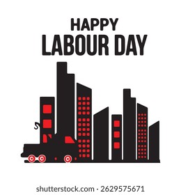 Celebrate Labor Day with this colorful flat-style vector featuring diverse workers with tools, symbolizing unity and hard work. 