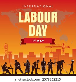 Celebrate Labour Day with this editable detailed vector artwork. Perfect for posters, flyers, banners, and digital designs honoring workers' dedication and contributions.