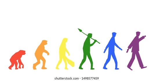 Celebrate for LGBT equality right development evolution transform to rainbow diversity on freedom of love. Flight for legal law same sex marriage acceptant and enjoy march in pride month festival