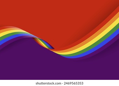 Celebrate lgbt pride month with colorful rainbow pride background.Vector illustration. 