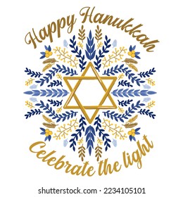 Celebrate the light vector print