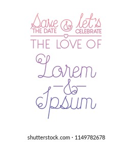 celebrate the love with hand made font