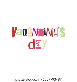 Celebrate love with modern elegance through this stylish typography design for Valentine's Day.