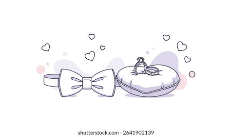 Celebrate Love A Simple Wedding Ceremony With Hearts Around
