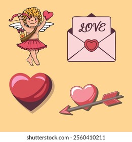 Celebrate love with these charming Love Cupid packs vector designs! Perfect for Valentine's Day, romantic gifts, and creative projects that spread joy and affection.