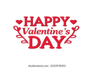 Celebrate love with this beautiful handwritten calligraphic lettering design featuring "Happy Valentine's Day"