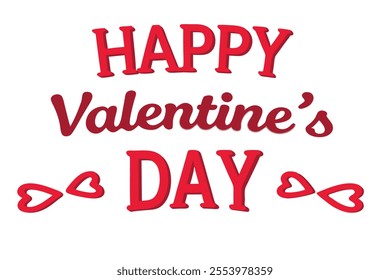 Celebrate love with this beautiful handwritten calligraphic lettering design featuring "Happy Valentine's Day"