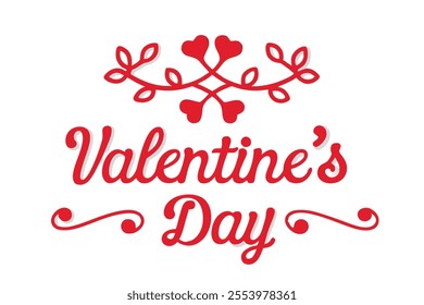 Celebrate love with this beautiful handwritten calligraphic lettering design featuring "Happy Valentine's Day"
