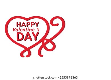Celebrate love with this beautiful handwritten calligraphic lettering design featuring "Happy Valentine's Day"