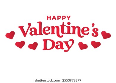 Celebrate love with this beautiful handwritten calligraphic lettering design featuring "Happy Valentine's Day"