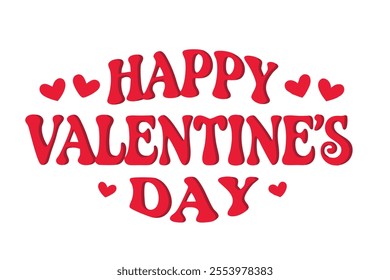 Celebrate love with this beautiful handwritten calligraphic lettering design featuring "Happy Valentine's Day"
