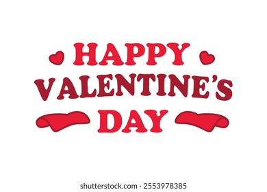 Celebrate love with this beautiful handwritten calligraphic lettering design featuring "Happy Valentine's Day"