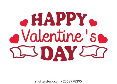Celebrate love with this beautiful handwritten calligraphic lettering design featuring "Happy Valentine's Day"