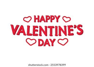Celebrate love with this beautiful handwritten calligraphic lettering design featuring "Happy Valentine's Day"