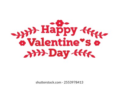 Celebrate love with this beautiful handwritten calligraphic lettering design featuring "Happy Valentine's Day"