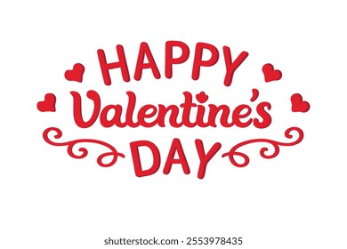 Celebrate love with this beautiful handwritten calligraphic lettering design featuring "Happy Valentine's Day"