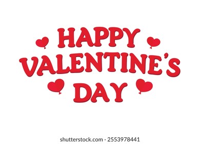 Celebrate love with this beautiful handwritten calligraphic lettering design featuring "Happy Valentine's Day"